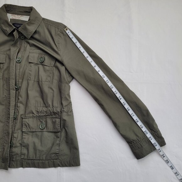 Talbots Utility Military Jacket Army Green Womens Petite Large Gorpcore Normcore - Picture 9 of 12